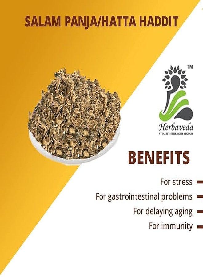 LEANBEING Herbaveda- Salam panja Feeka powder 50g | Hatta haddit | Panchaule Dactylorhiza Hatagirea | Salab Panja | सालमपंजा | Panja Feeka | Lucky hand Root - Image 2