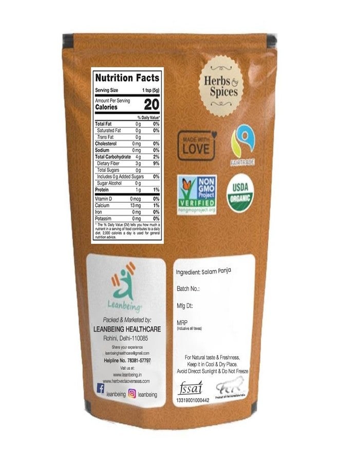 LEANBEING Herbaveda- Salam panja Feeka powder 50g | Hatta haddit | Panchaule Dactylorhiza Hatagirea | Salab Panja | सालमपंजा | Panja Feeka | Lucky hand Root - Image 3