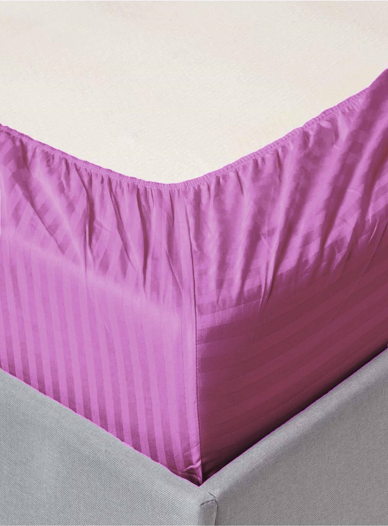 MAXQON Deep Fitted Bed Sheet with 1pc Pillow Cover, Single (90x190+30CM), Color Pink - Image 2