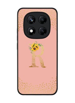 Stylizedd For Xiaomi Redmi Note 14 Pro 4G 4G Case,Slim fit Camera Protection, Shockproof Thin Phone cover  - Custom Floral Monogram - R  (Rose Pink )  - Image 1