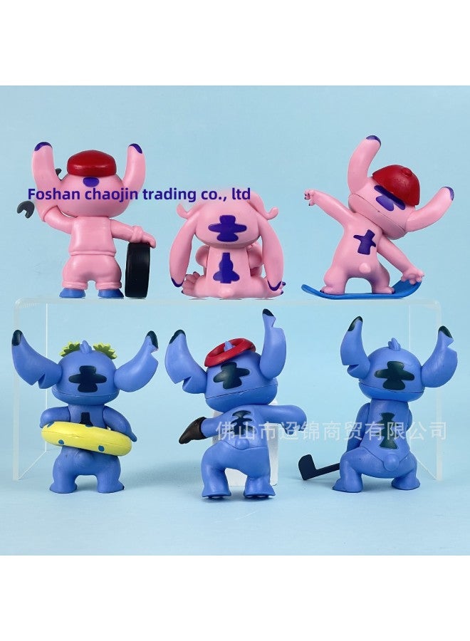 [Random one] Star Baby Stitch Handmade Model Cartoon Cute Stitch Doll Desktop Cake Decoration - Color: Bag: Fortune Stitch Random one  - Image 5