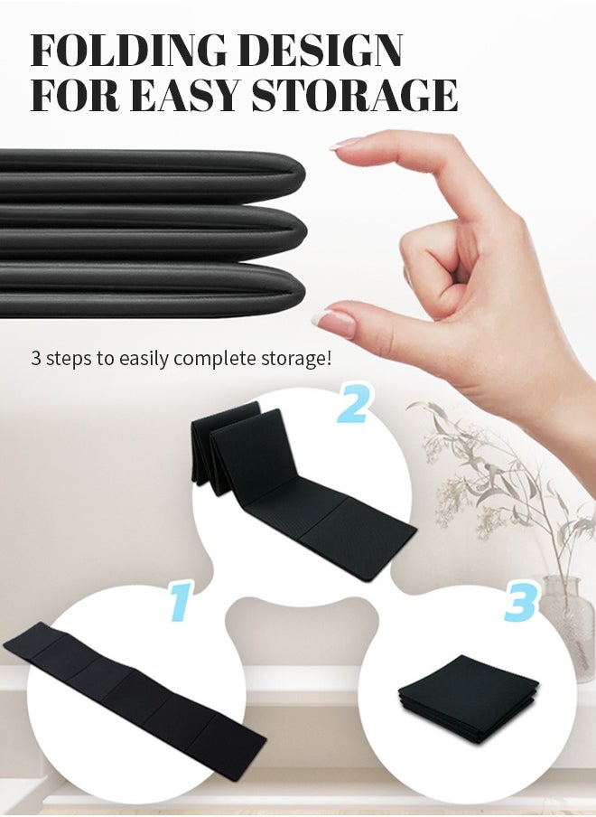 Generic Foldable Yoga Mat 8mm Thicknesses Tpe Pilates Mat Exercise Fitness Pad Double Sided Non-Slip Easy To Store For Fitness, Yoga, Pilates, Rehabilitation Exercise, Sports 72 X 24 Inch  - Image 4
