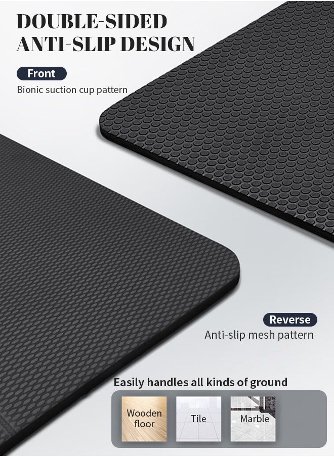 Generic Foldable Yoga Mat 8mm Thicknesses Tpe Pilates Mat Exercise Fitness Pad Double Sided Non-Slip Easy To Store For Fitness, Yoga, Pilates, Rehabilitation Exercise, Sports 72 X 24 Inch  - Image 5
