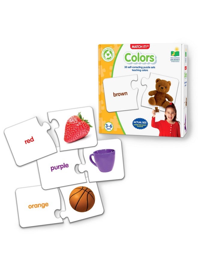The Learning Journey: Match It! - Colors - 30 Piece Self-Correcting Color Matching Puzzle - Color Matching Games for Toddlers Ages 3 and Up - Award Winning Toys