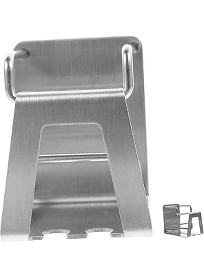Stainless Steel Toothbrush Holder Wall Mount Organizer With Nail Rinsing Cup Bathroom Rack Easy Install - Image 1