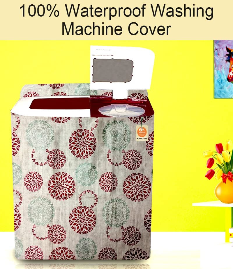KANUSHI Industries® 100% Waterproof & Dustproof Top Load Semi Automatic Washing Machine Cover (Suitable for 6 Kg, 6.5 kg, 7 kg, 7.5 kg)(WASMAC-NW-NEW-11-SEMI) - Image 2