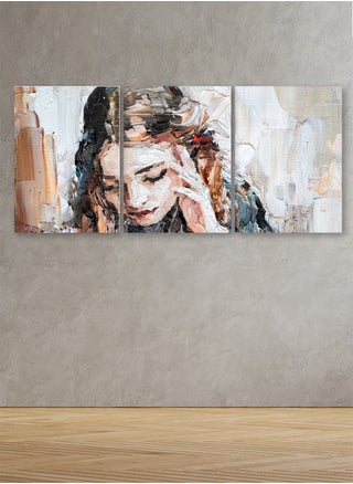 Set Of 3 Framed Canvas Wall Arts Stretched Over Wooden Frame with a Woman Design - pzsku/ZB7272C89020FD7FE3BF4Z/45/_/1699251098/7153ecc2-029f-488a-9521-40e3567d279b