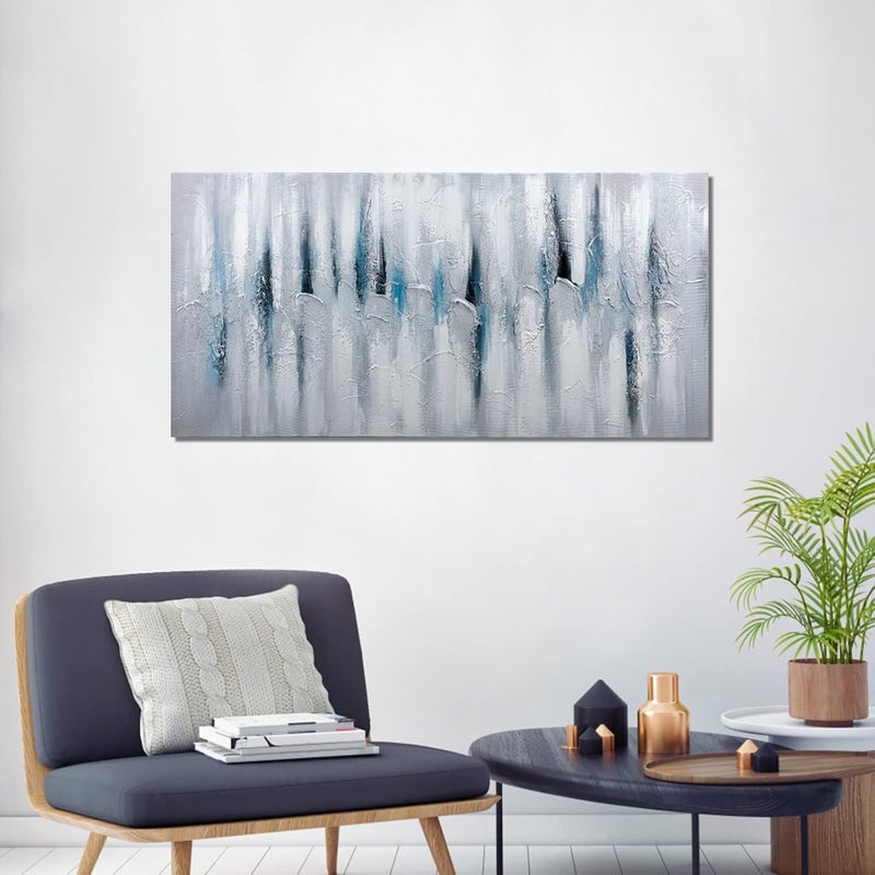 Zessonic Large Abstract Wall Art - Textured Hand Painted Canvas - Image 4
