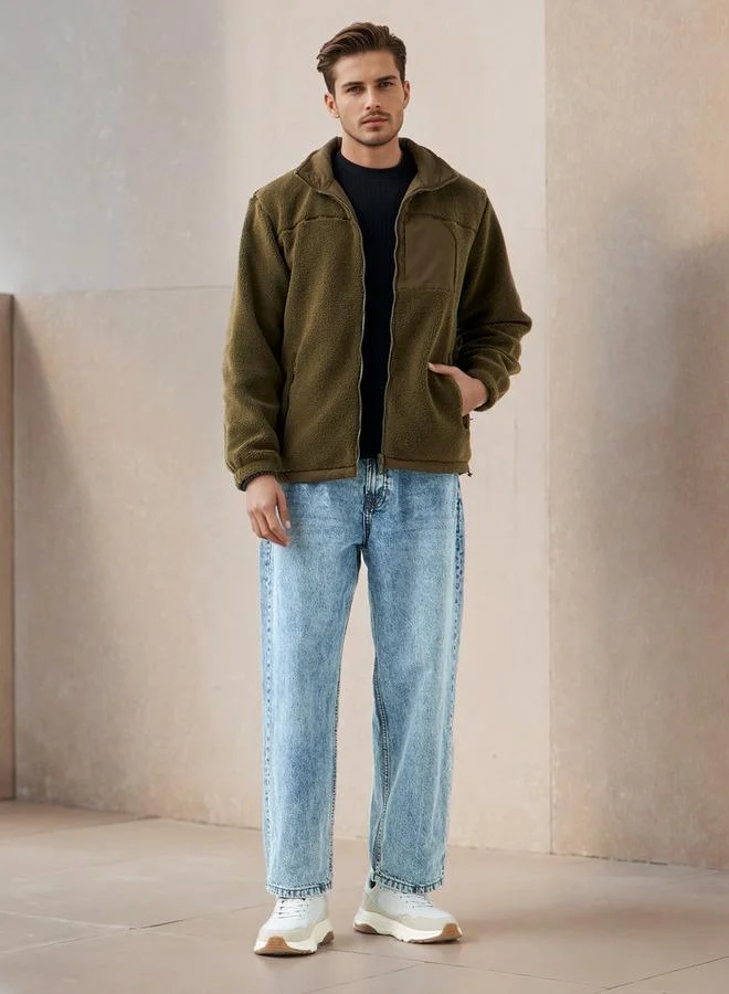 Splash FAV Men Regular Fit Reversible Fleece Jacket