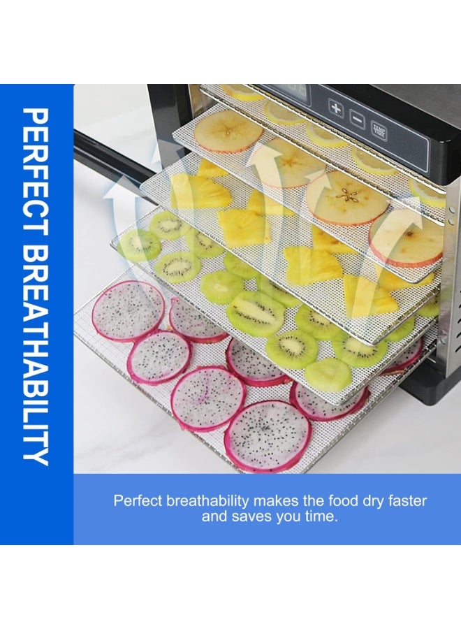 Pack of 5 Premium Non Stick Silicone Dehydrator Sheets for Fruit Dryer Mesh - Image 2