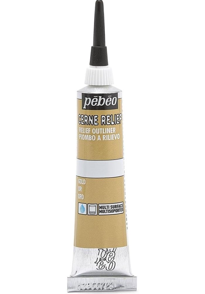 Pebeo 773000 Cerne Relief Gold Dimensional Paint, 20ml - Image 1
