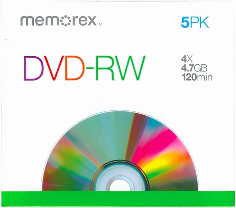 Memorex 4x DVD-RW Media (5 Pack) - Image 1