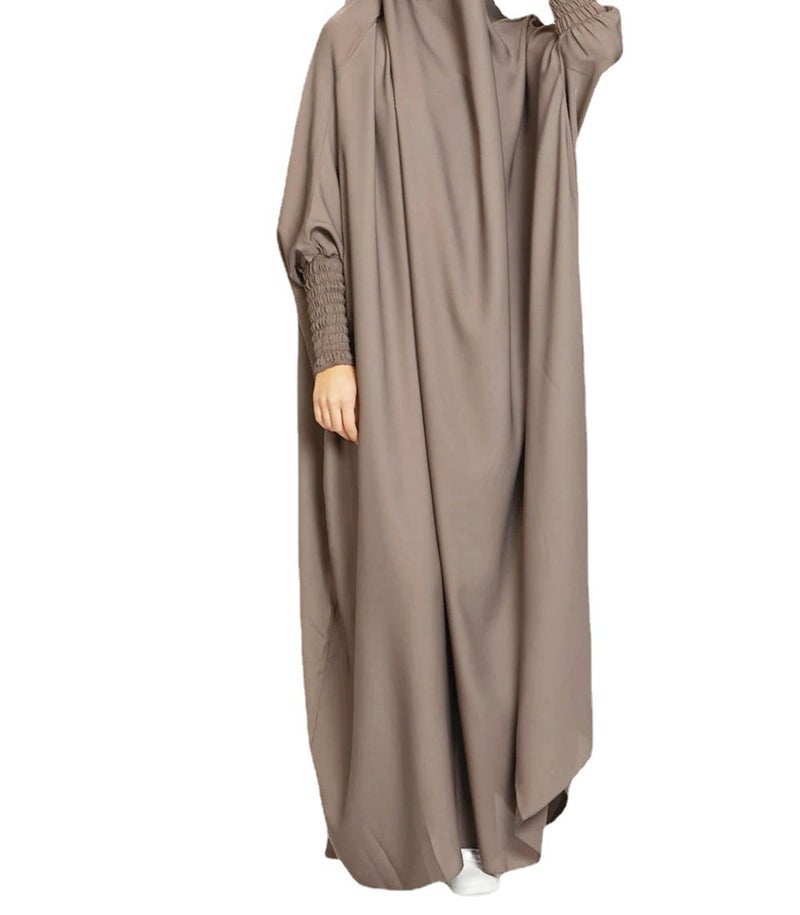 Elegant Solid Color Long Robe for Women Taro color 