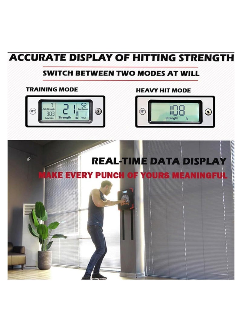ماركة غير محددة Punch Force Tester, Boxing Strength Mat, Wall Mounted Boxing Mat Used for Training Boxing, Indoor and Outdoor Boxing Strength Tester, Adjustable Height, Displaying Boxing Strength/Frequency  - Image 5