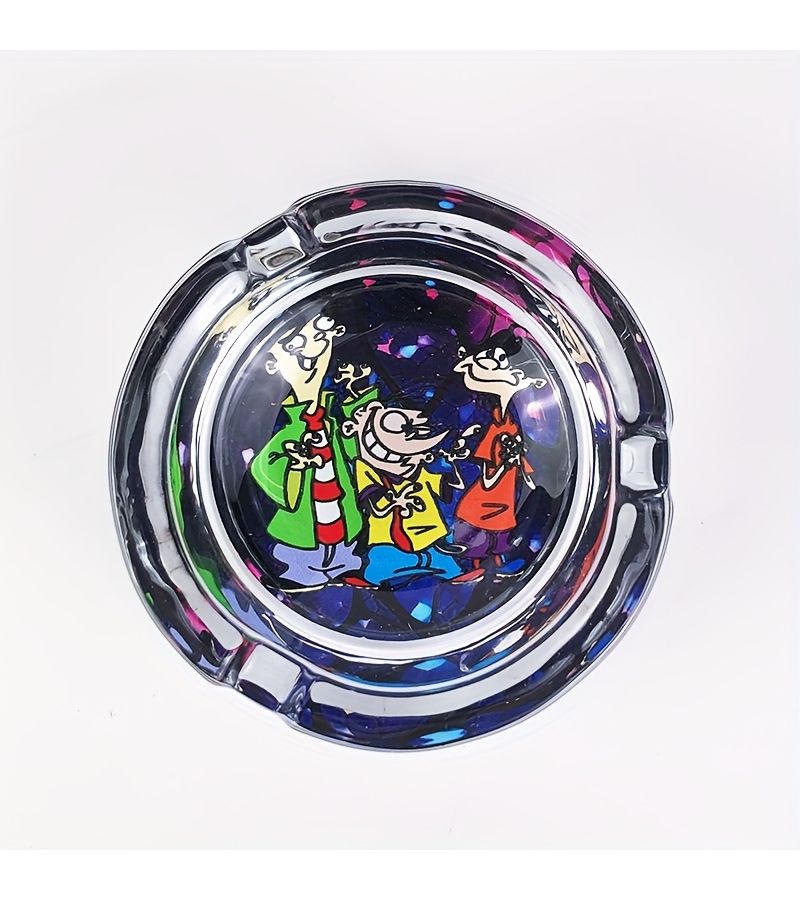 Modern Cartoon Cigarette 85Mm Round Ashtray Perfect Home Decor Gift - Image 1
