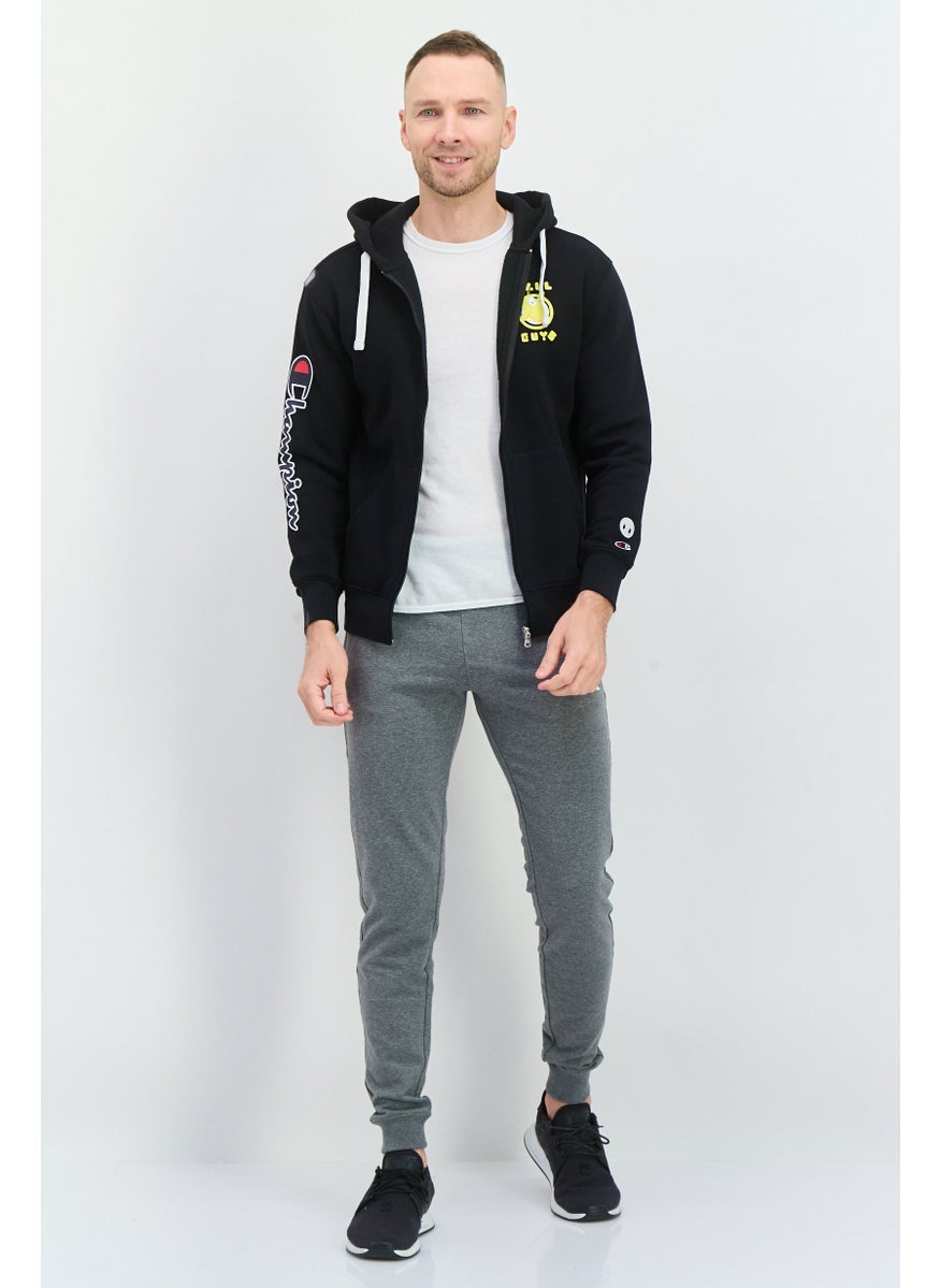Champion Champion x Fall Guys Men Sportswear Fit Long Sleeve Full Zip Outdoor Sweatshirts, Black  - Image 4