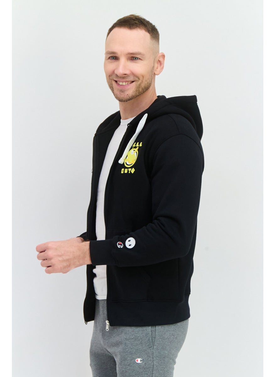 Champion Champion x Fall Guys Men Sportswear Fit Long Sleeve Full Zip Outdoor Sweatshirts, Black  - Image 2