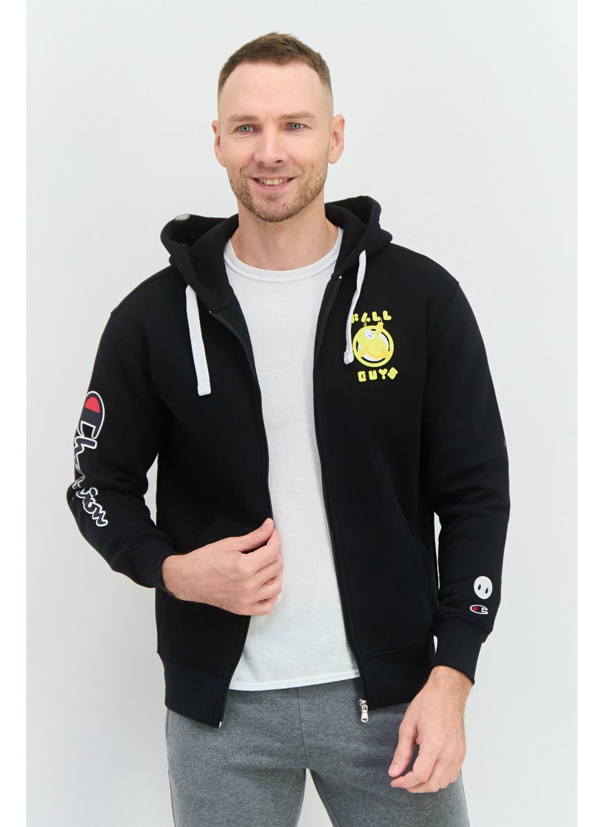 Champion Champion x Fall Guys Men Sportswear Fit Long Sleeve Full Zip Outdoor Sweatshirts, Black  - Image 1
