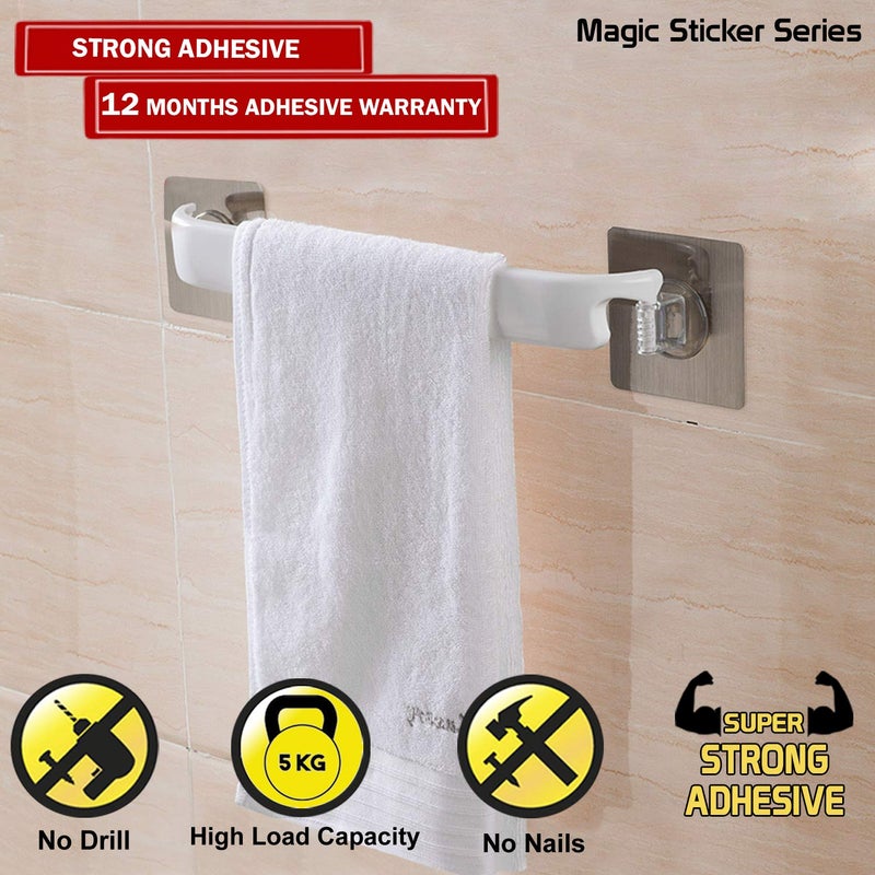 HOKIPO HOKIPO Plastic Magic Sticker Series Self Adhesive Kitchen Napkin Towel Holder (White)  - Image 2