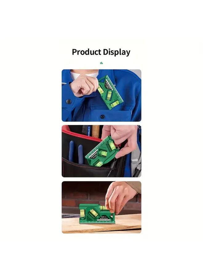 White Magnetic Level Ruler High Precision Portable Tool With Three Bubble Indicators - Image 5