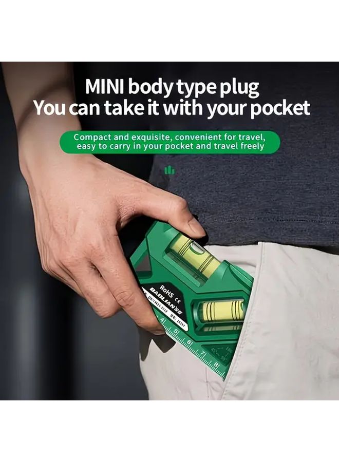 White Magnetic Level Ruler High Precision Portable Tool With Three Bubble Indicators - Image 4