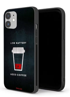 Tolwak Apple iPhone 12 Protective Case Low Battery Need Coffee  - Image 1