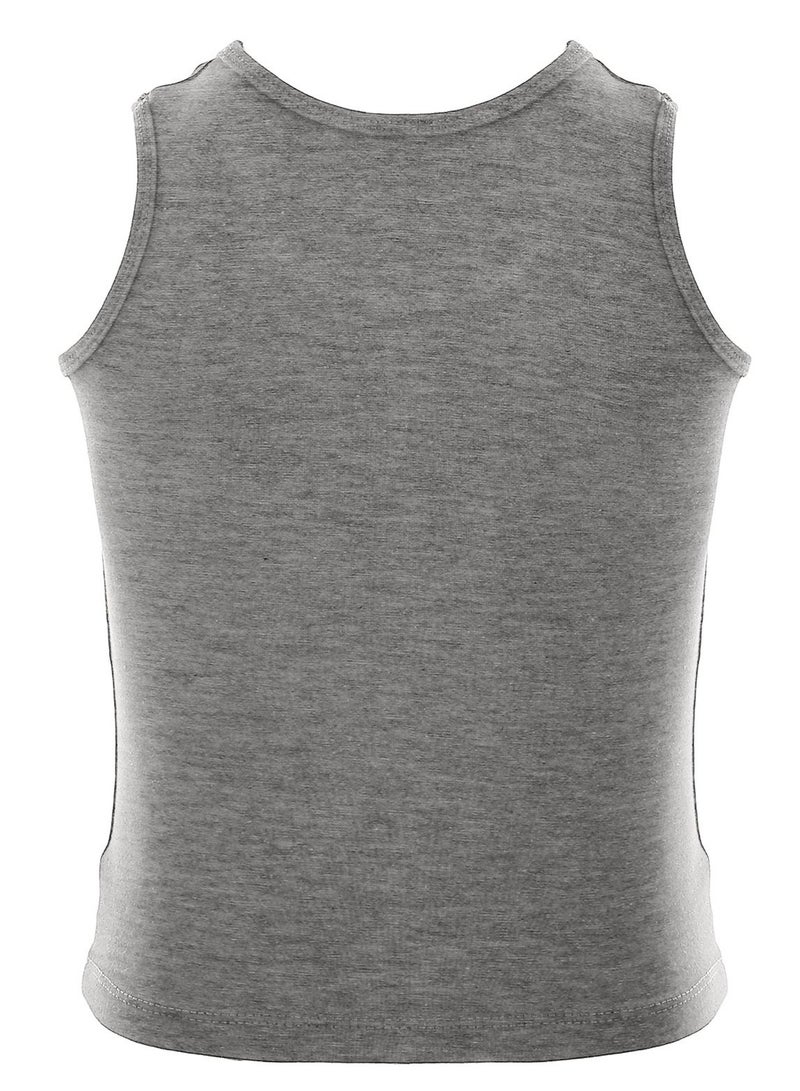 ميسري فانله حماله قطن مريح اولادى-رصاصى - Image 2