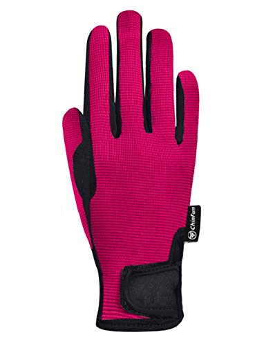 ChinFun Horse Riding Glove Equestrian Gloves Kids for Boys Girls Horseback Riding Gloves Grip for Youth Children Riding Sports Biking Cycling Gardening Fushcia Size M - Image 4