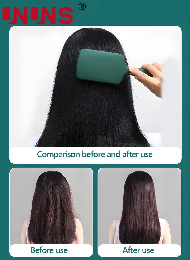 UNUNS 6Pcs Hair Brush Set Comb Set, Hair Brushes for Long Hair No Tangle Hair Brush Paddle Brush Round Hair Brush Dry Brush for Women Men - For All Hair Types, Natural, Fine & Curly - Image 3