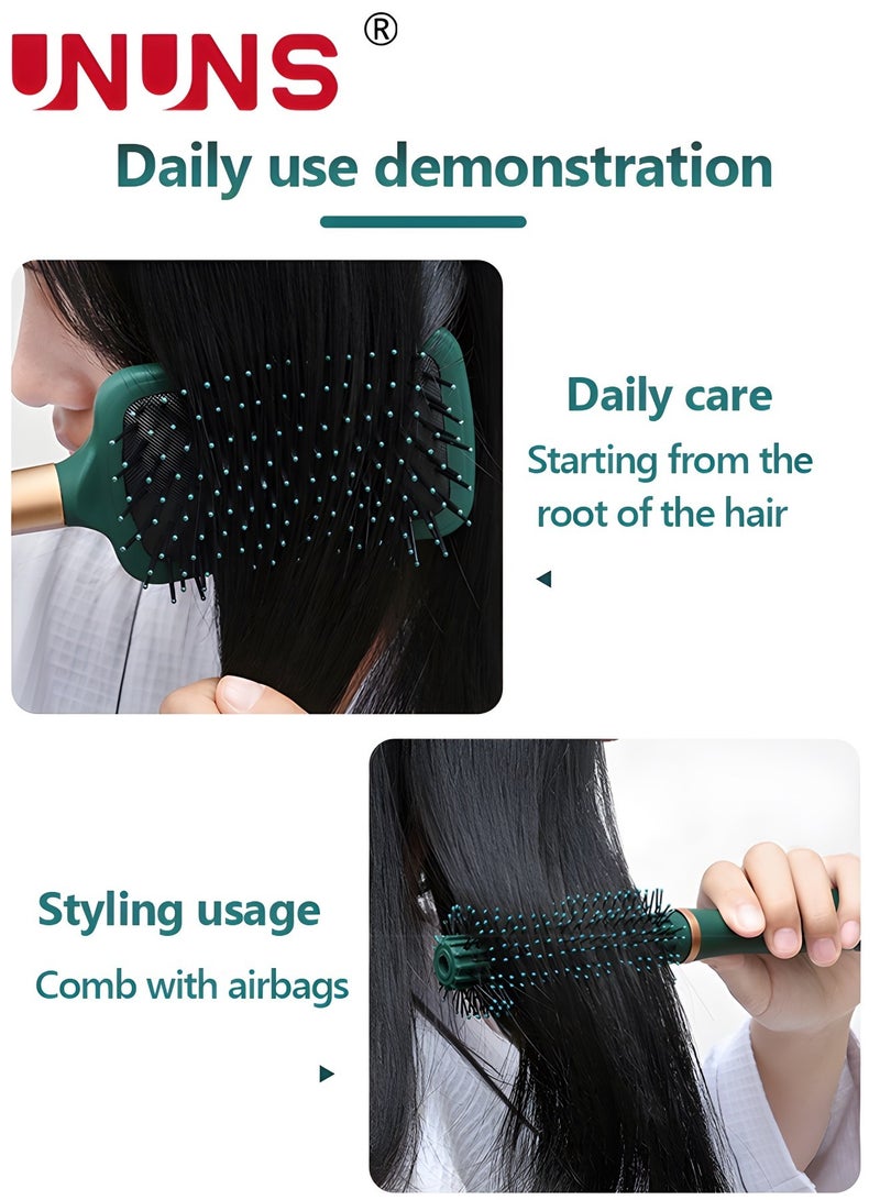 UNUNS 6Pcs Hair Brush Set Comb Set, Hair Brushes for Long Hair No Tangle Hair Brush Paddle Brush Round Hair Brush Dry Brush for Women Men - For All Hair Types, Natural, Fine & Curly - Image 5