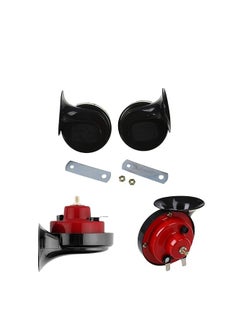 Generic Type-R Horn Set Double Horn Pack (12v, waterproof) - for trucks, trains, and ships; Motorcycle and spare car parts (red)  - Image 2