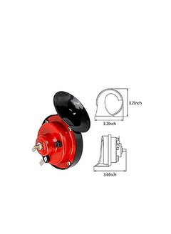 Generic Type-R Horn Set Double Horn Pack (12v, waterproof) - for trucks, trains, and ships; Motorcycle and spare car parts (red)  - Image 4