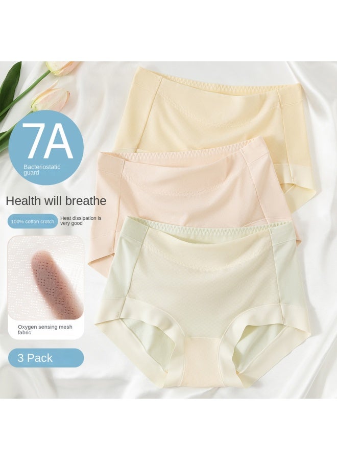 Top melon A Antibacterial Cotton Gusset】3-pack Summer Thin Ladies Panties, Mesh Breathable Fresh Style Women's Underwear - Image 2