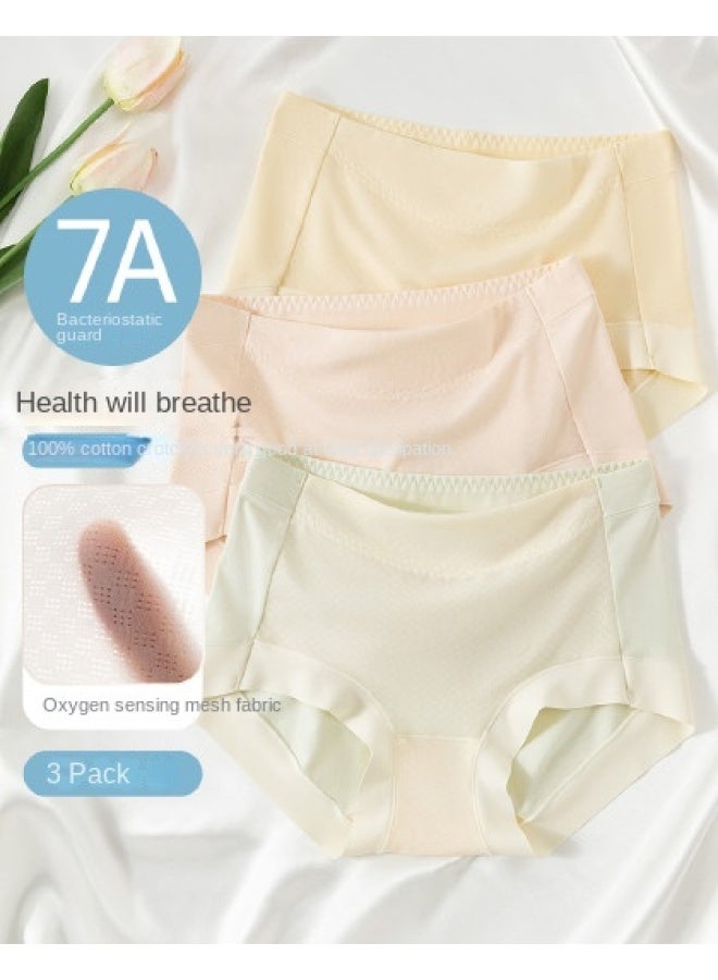 Top melon A Antibacterial Cotton Gusset】3-pack Summer Thin Ladies Panties, Mesh Breathable Fresh Style Women's Underwear - Image 1