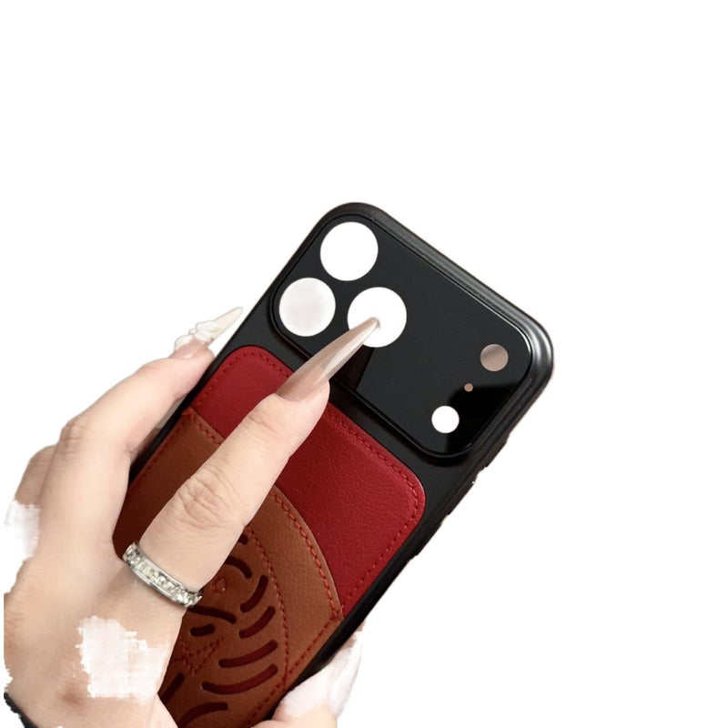 BB غطاء واقي بملمس جلد لـ iPhone 15 / 15 Plus / 15 Pro / 15 Pro Max مع حامل بطاقات وحماية من السقوط مع مقاوم للصدمات مع مقاومة بصمات الأصابع باللون رمادي باللون الرمادي - Image 3
