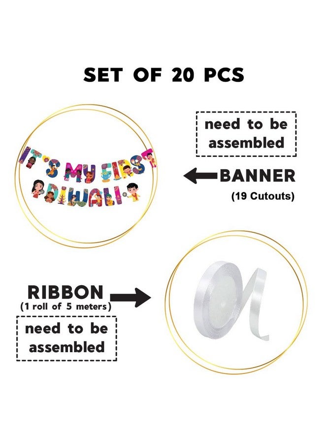 Festiko® My First Diwali Banner Decorations, Happy Diwali Decoration Items - Image 2