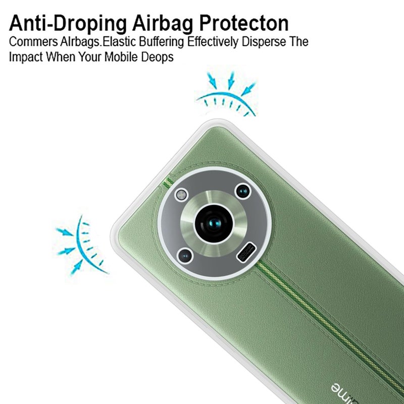 Nishtech غطاء خلفي شفاف هجين ناعم رفيع مضاد للغبار مع حماية الكاميرا لهاتف Realme 11 Pro و Realme 11 Pro Plus - Image 3