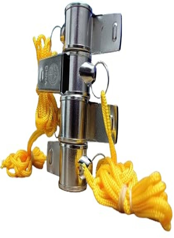 Tima Stainless Steel Whistle, 4 Pack Sports Whistles with Lanyard, Loud Crisp Sound Whistles Great for Coaches, Referees, and Officials (Pack of 4) - Image 3