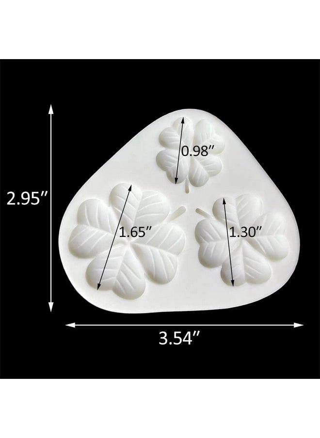 metulip Silicone Four Leaf Clover Molds Soft Polymer Clay Molds Lucky Clover Shape Fondant Chocolate Molds Silicone Cake Mold For Sugarcraft Candy Cake Decoration Diy Resin Casting Diy Mould  - Image 2