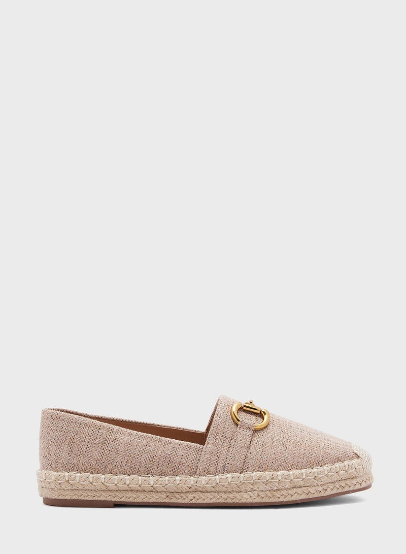 ELLA Buckle Detail Canvas Espadrille  - Image 1