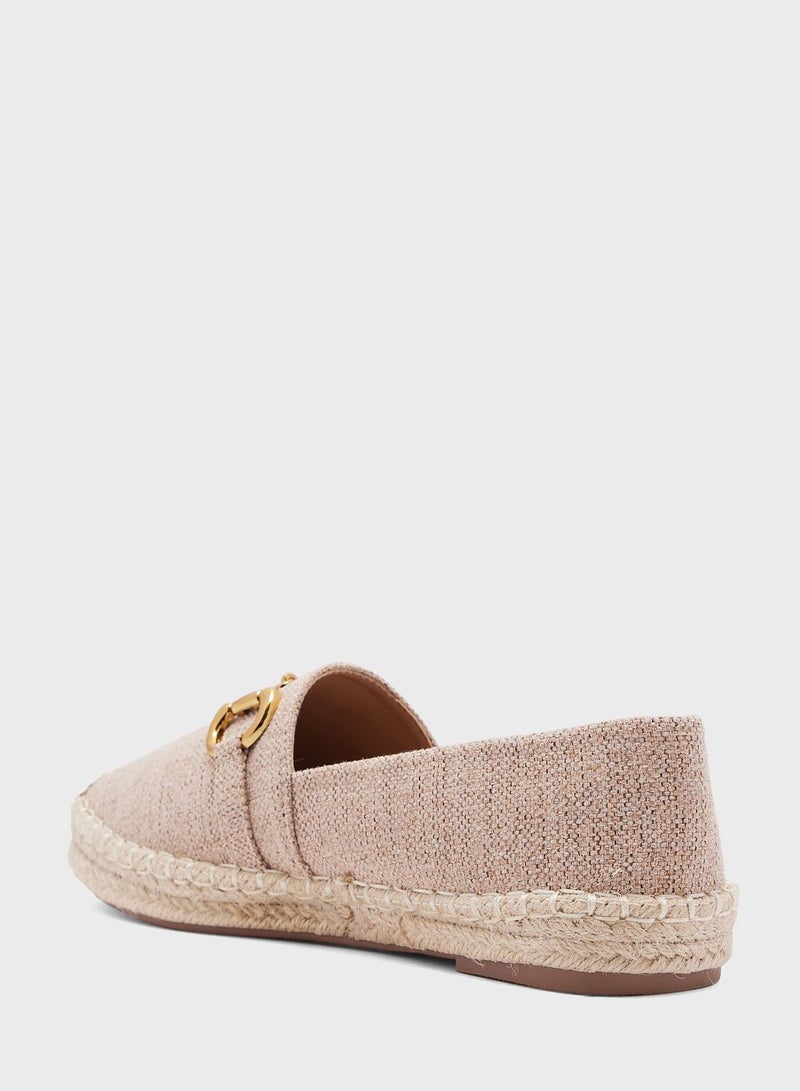 ELLA Buckle Detail Canvas Espadrille  - Image 2