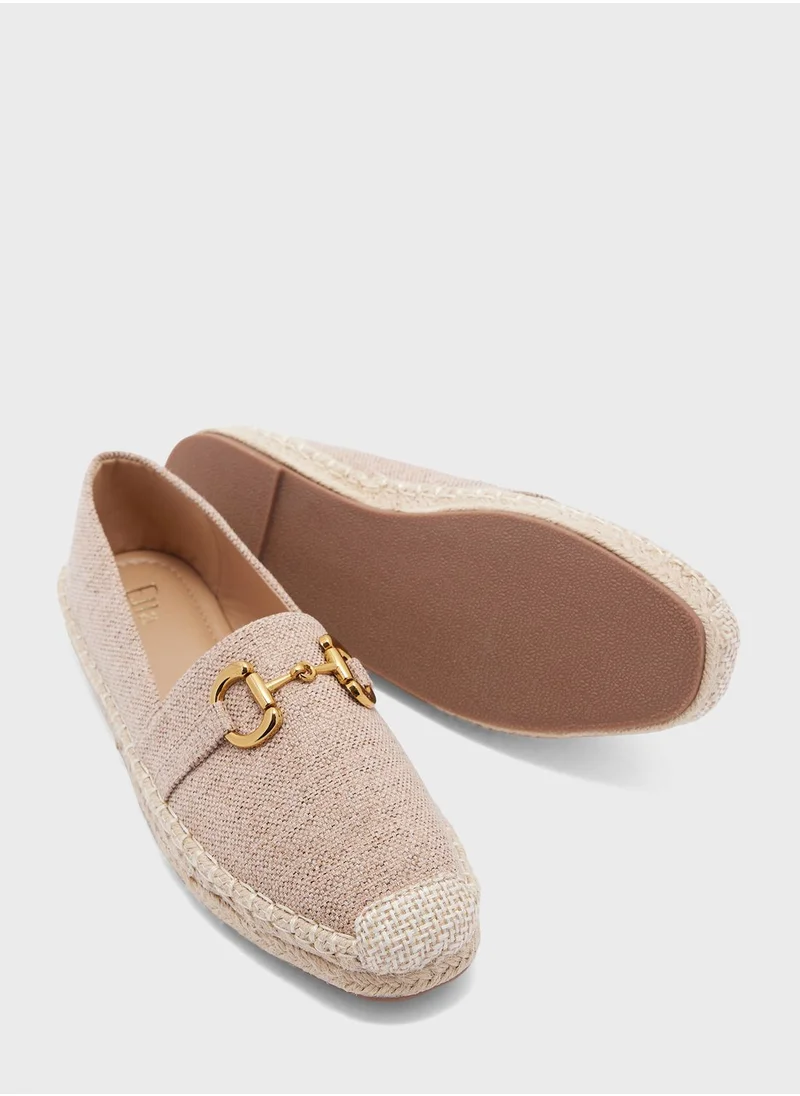 ELLA Buckle Detail Canvas Espadrille