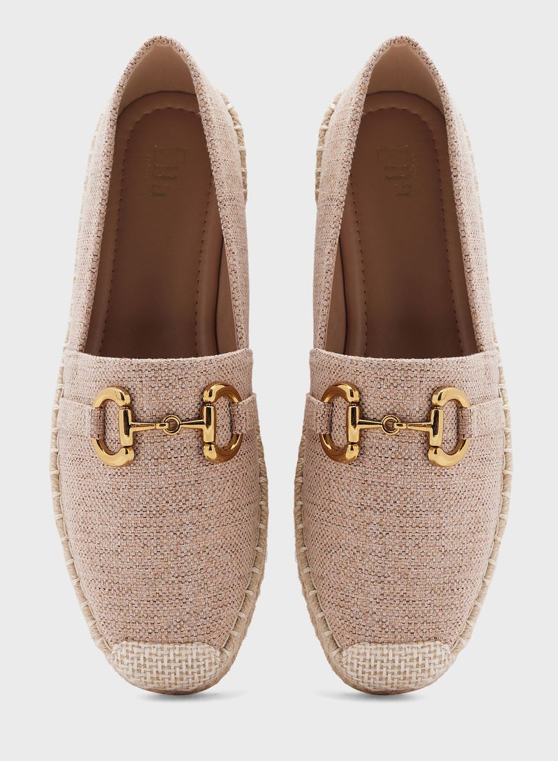 ELLA Buckle Detail Canvas Espadrille  - Image 4