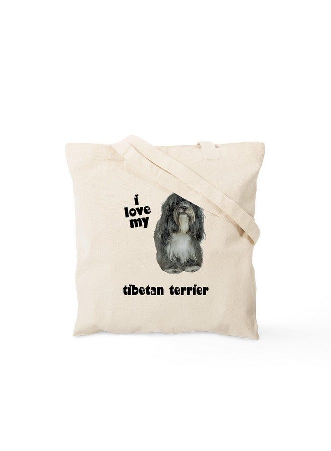 cafe press CafePress Tibetan Terrier Lover Tote Bag Natural Canvas Tote Bag, Reusable Shopping Bag - Image 2