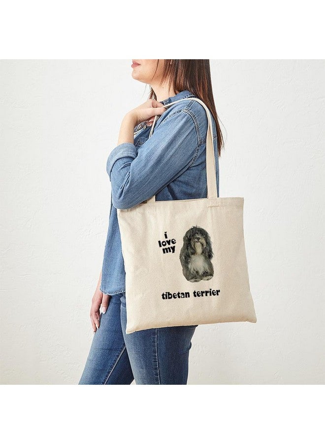 cafe press CafePress Tibetan Terrier Lover Tote Bag Natural Canvas Tote Bag, Reusable Shopping Bag - Image 5