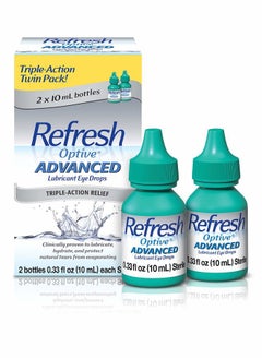 REFRESH Optive Advanced Eye Drops, 0.33 Fl Oz (Twin Pack)  - Image 1