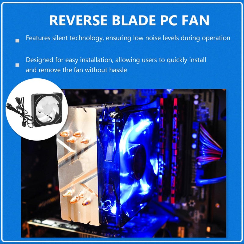 120mm Infinity Mirror ARGB PC Case Fan Black High Airflow Quiet Cooling Desktop Gaming - Image 4