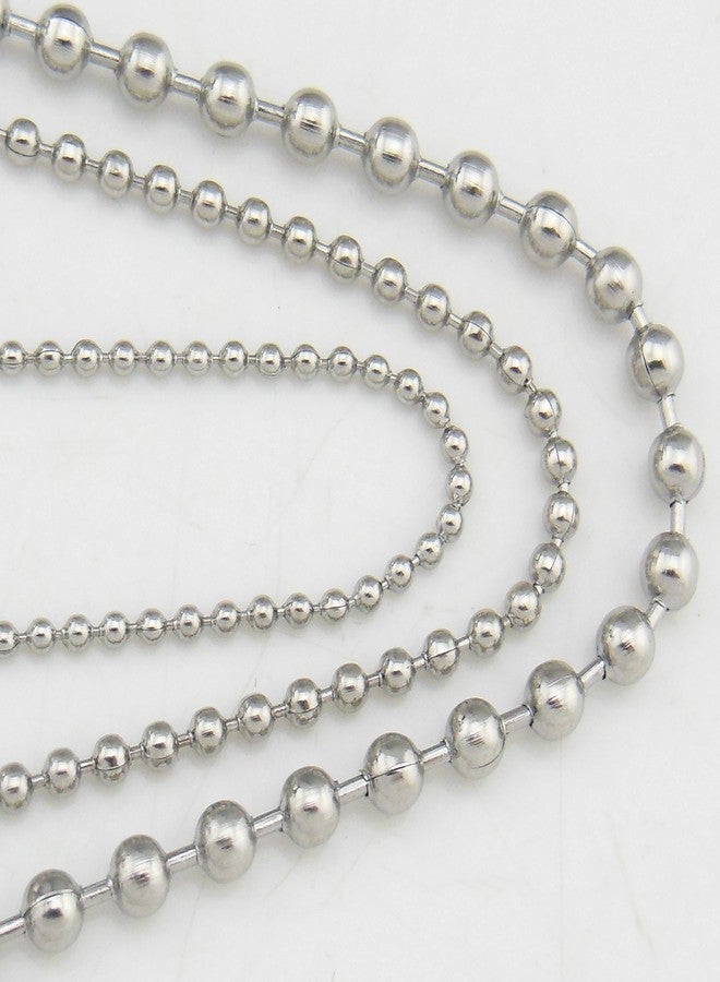 Coiris سلاسل كروية من الفولاذ المقاوم للصدأ بطول 33 قدم وسمك 1.5 مم مناسبة لصنع المجوهرات والأعمال اليدوية (SC-1018-A) - Image 3