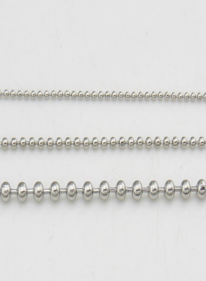 Coiris سلاسل كروية من الفولاذ المقاوم للصدأ بطول 33 قدم وسمك 1.5 مم مناسبة لصنع المجوهرات والأعمال اليدوية (SC-1018-A) - Image 2