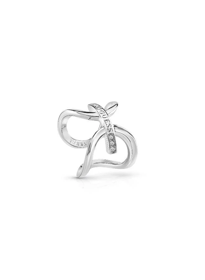 GUESS Circle & Bar Bow Ring